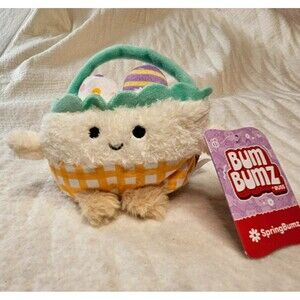 Bum Bumz Spring Bumz 4.5" BART The Easter Egg Basket Plush NWT Easter Spring